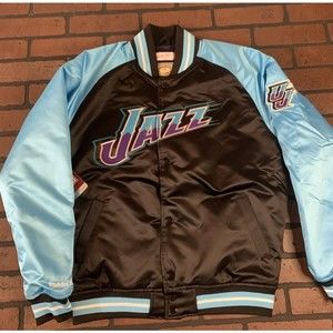 UTAH‎ JAZZ Mitchell & Ness Special Script Heavyweight Jacket M L